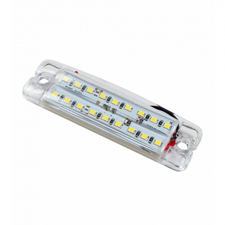 Фонарь габаритный белый (18LED, белый, 12/24V, L-100мм) 23991