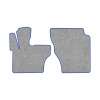 120-Коврики ворсовые JAC N200 -(АВ Водитель и пассажир) (UPP-8 (Серый) кант Синий)