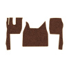98-Коврики ворсовые FORD F-MAX -(ABTC 3 коврика. АТ) (Фортуна (Коричневый) кант Бежевый)