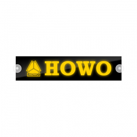 Табличка светодиодная 10x50 (желтая) на лобовое стекло (24v) (HOWO)