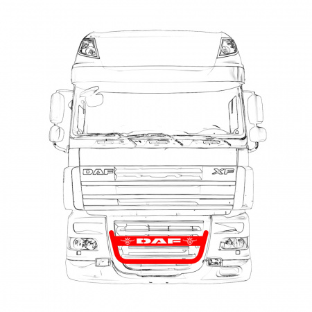 Кенгурятник с надписью для DAF 105 D001