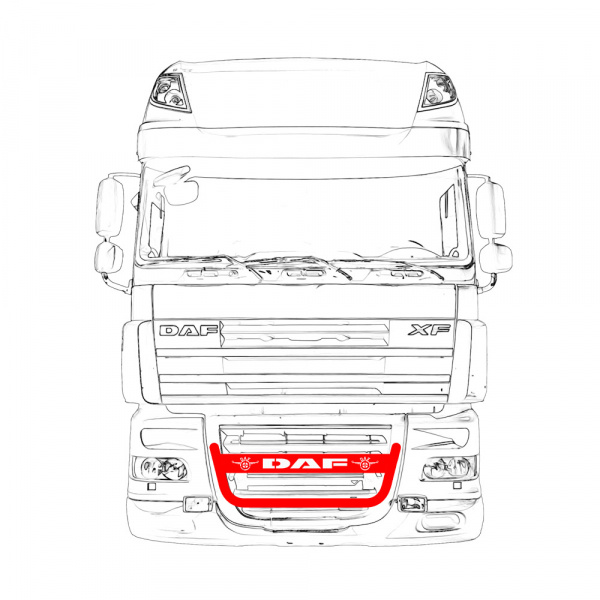 Кенгурятник с надписью для DAF 105 D001