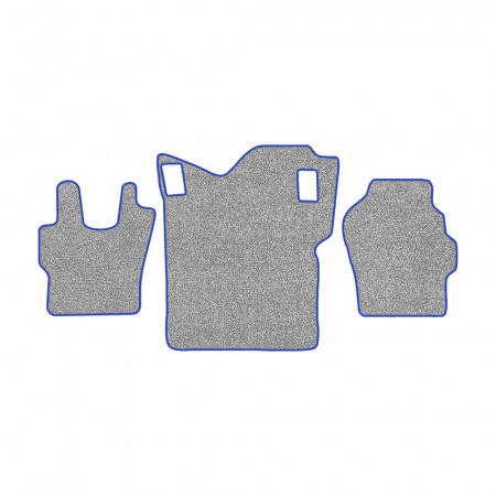 24-Коврики ворсовые SCANIA Р -(ABTC 3 коврика. АТ) (UPP-8 (Серый) кант Синий)