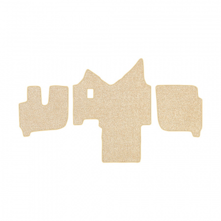 61-Коврики ворсовые IVECO Stralis широкая кабина -(АВС 3 коврика. МТ) (UPP-8 (Бежевый) кант Бежевый)