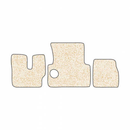 33-Коврики ворсовые MAN F-2000 Commandor -(АВС 3 коврика. МТ) (Фортуна (Бежевый) кант Серый)