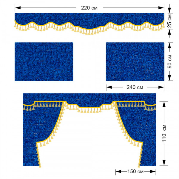 Комплект автоштор MERCEDES ACTROS/AXOR (с шахтой)