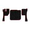 11-Коврики ворсовые VOLVO FH до 2009г -(АВС 3 коврика. МТ) (Фортуна (Черный) кант Красный)