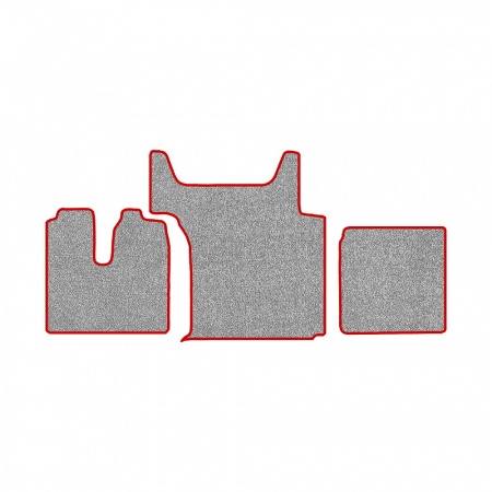 105/1 (хол-к)-Коврики ворсовые Sitrak G7/C7H -(АВС 3 коврика. МТ) (UPP-8 (Серый) кант Красный)