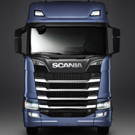 Накладки из нержавеющей стали на капот SCANIA 6 серии R/G/P/S (с 2018г.в.) NKN-78