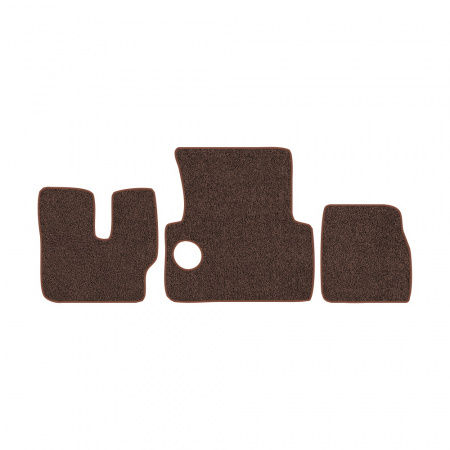 33-Коврики ворсовые MAN F-2000 Commandor -(АВС 3 коврика. МТ) (UPP-8 (Коричневый) кант Коричневый)