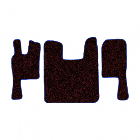 67-Коврики ворсовые SCANIA 124 (после 2010г) -(ABTC 3 коврика. АТ) (Карлайт (Красный) кант Синий)