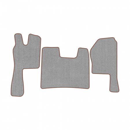 21-Коврики ворсовые SCANIA R  -(ABTC 3 коврика. АТ) (UPP-6 (Серый) кант Коричневый)