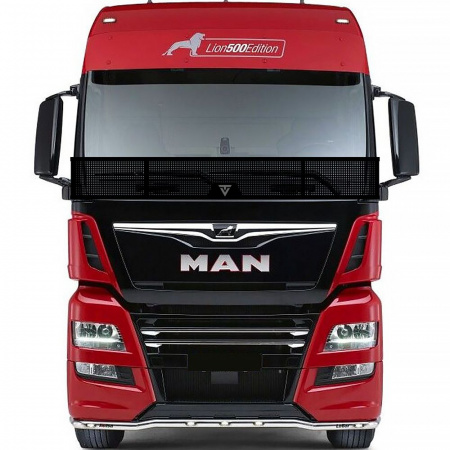 Защита лобового стекла для MAN TGX (до 2021г.в.) (металл, прямые углы)