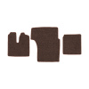 31-Коврики ворсовые MAN TGA XXL -(АВС 3 коврика. МТ) (UPP-8 (Коричневый) кант Коричневый)