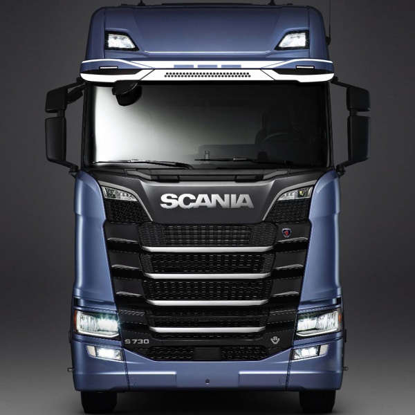 Накладки из нержавеющей стали на козырек SCANIA 6 серии NKN-57