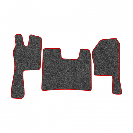 21-Коврики ворсовые SCANIA R  -(ABTC 3 коврика. АТ) (UPP-3 (Серый) кант Красный)