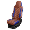 108 Чехлы Люкс FORD CARGO  (1 ремень) 2 выс.сид. (ПремиумСиний+ПремиумКоричневый)