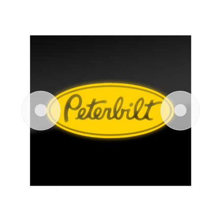 Табличка светодиодная 14x15 (желтая) на лобовое стекло (12v) (PETERBILT)