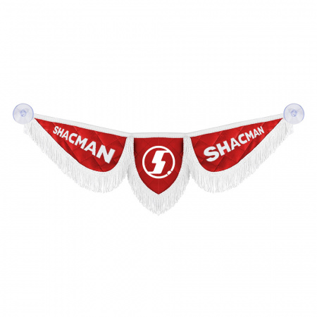 Вымпел тройной кожаный "Крылья" на лобовое стекло