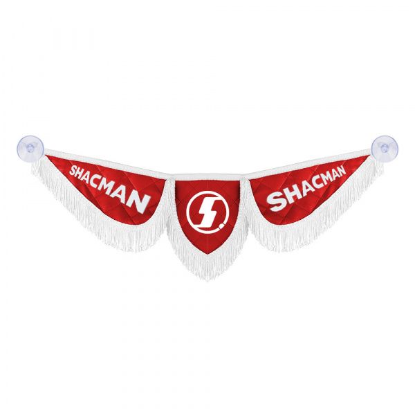 Вымпел тройной кожаный "Крылья" на лобовое стекло