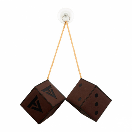 Кубики кожаные на присоске (8х8см) VITA TRUCK (DakotaBrown+АликЧерный)