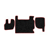 03-Коврики ворсовые RENAULT PREMIUM до 2005 -(АВС 3 коврика. МТ) (Фортуна (Черный) кант Красный)