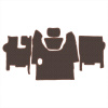 1.3 Коврики стёганные DAF XF 105 от 2006 (МТ)  (Классик Коричневый)