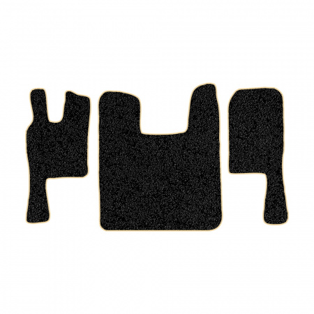 67-Коврики ворсовые SCANIA 124 (после 2010г) -(ABTC 3 коврика. АТ) (Фортуна (Черный) кант Бежевый)