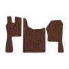 23-Коврики ворсовые SCANIA G (2011-2015) -(ABTC 3 коврика. АТ) (Фортуна (Коричневый) кант Серый)