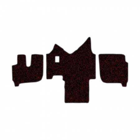 61-Коврики ворсовые IVECO Stralis широкая кабина -(АВС 3 коврика. МТ) (Карлайт (Красный) кант Серый)