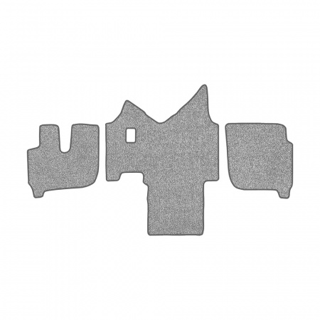 61-Коврики ворсовые IVECO Stralis широкая кабина -(АВС 3 коврика. МТ) (UPP-8 (Серый) кант Серый)