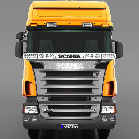 Защита лобового стекла для SCANIA 5 серии (нерж. сталь, прямые углы)