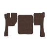12-Коврики ворсовые VOLVO FH после 2009г -(АВС 3 коврика. МТ) (UPP-8 (Коричневый) кант Черный)