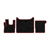 53-Коврики ворсовые DAF 105 -(ABTC 3 коврика. АТ) (Фортуна (Черный) кант Красный)