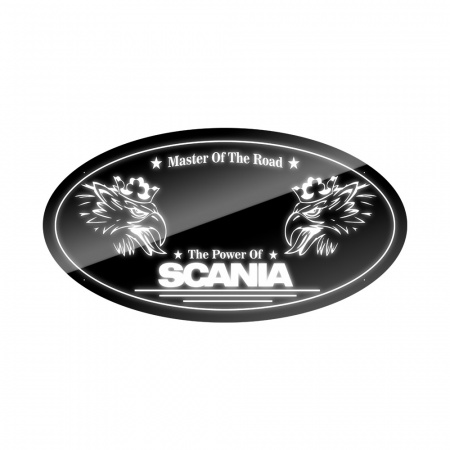 Панель на спальник 75*40 Овал (24v) (SCANIA белый)