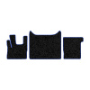 53-Коврики ворсовые DAF 105 -(ABTC 3 коврика. АТ) (Фортуна (Черный) кант Синий)