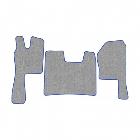21-Коврики ворсовые SCANIA R  -(ABTC 3 коврика. АТ) (UPP-6 (Серый) кант Синий)