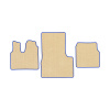 37-Коврики ворсовые MAN TGS -(АВС 3 коврика. МТ) (UPP-6 (Бежевый) кант Синий)