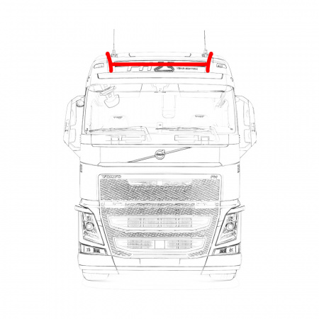 Дуга на крышу VOLVO FH4 XL "средняя крыша" (6 ПТФ)