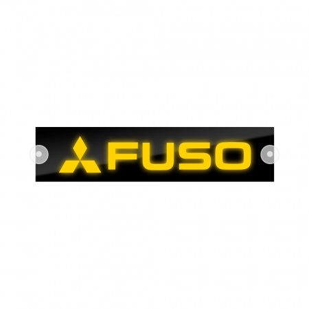 Табличка светодиодная 10x50 (желтая) на лобовое стекло (24v) (FUSO)