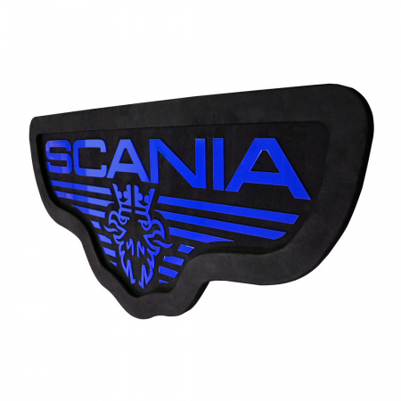 Панель на спальник 830*390 SCANIA (двойной грифон, замша) - (24v)