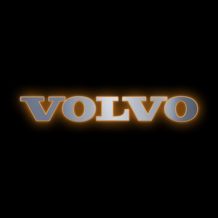 Буквы SDT на капот VOLVO (1300*160) ( Подсветка  Оранжевый)