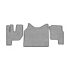 74-Коврики ворсовые RENAULT серия. Т 2014 г. -(ABTC 3 коврика. АТ) (UPP-8 (Серый) кант Черный)