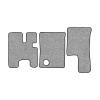 39-Коврики ворсовые MAZ EURO 3 -(АВС 3 коврика. МТ) (UPP-8 (Серый) кант Черный)