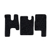 38-Коврики ворсовые MAZ EURO (Простор) -(АВС 3 коврика. МТ) (Карлайт (Серый) кант Черный)