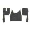 98-Коврики ворсовые FORD F-MAX -(ABTC 3 коврика. АТ) (UPP-3 (Серый) кант Бежевый)