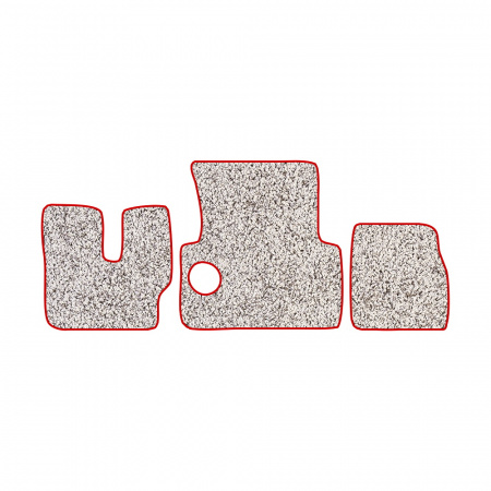 33-Коврики ворсовые MAN F-2000 Commandor -(АВС 3 коврика. МТ) (Фортуна (Серый) кант Красный)