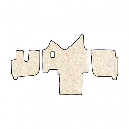 61-Коврики ворсовые IVECO Stralis широкая кабина -(АВС 3 коврика. МТ) (Фортуна (Бежевый) кант Черный)