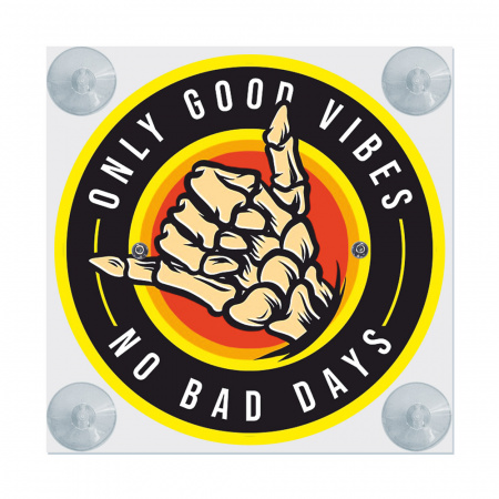 Табличка светодиодная "Лайт-бокс" мини на лобовое стекло (№34 Only good vibes)