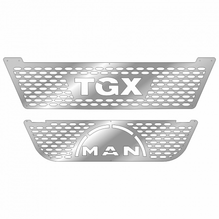 80 Накладки нержавеющая сталь Бампер MAN TGX 